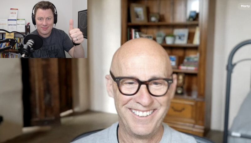 Marty and me before the recording